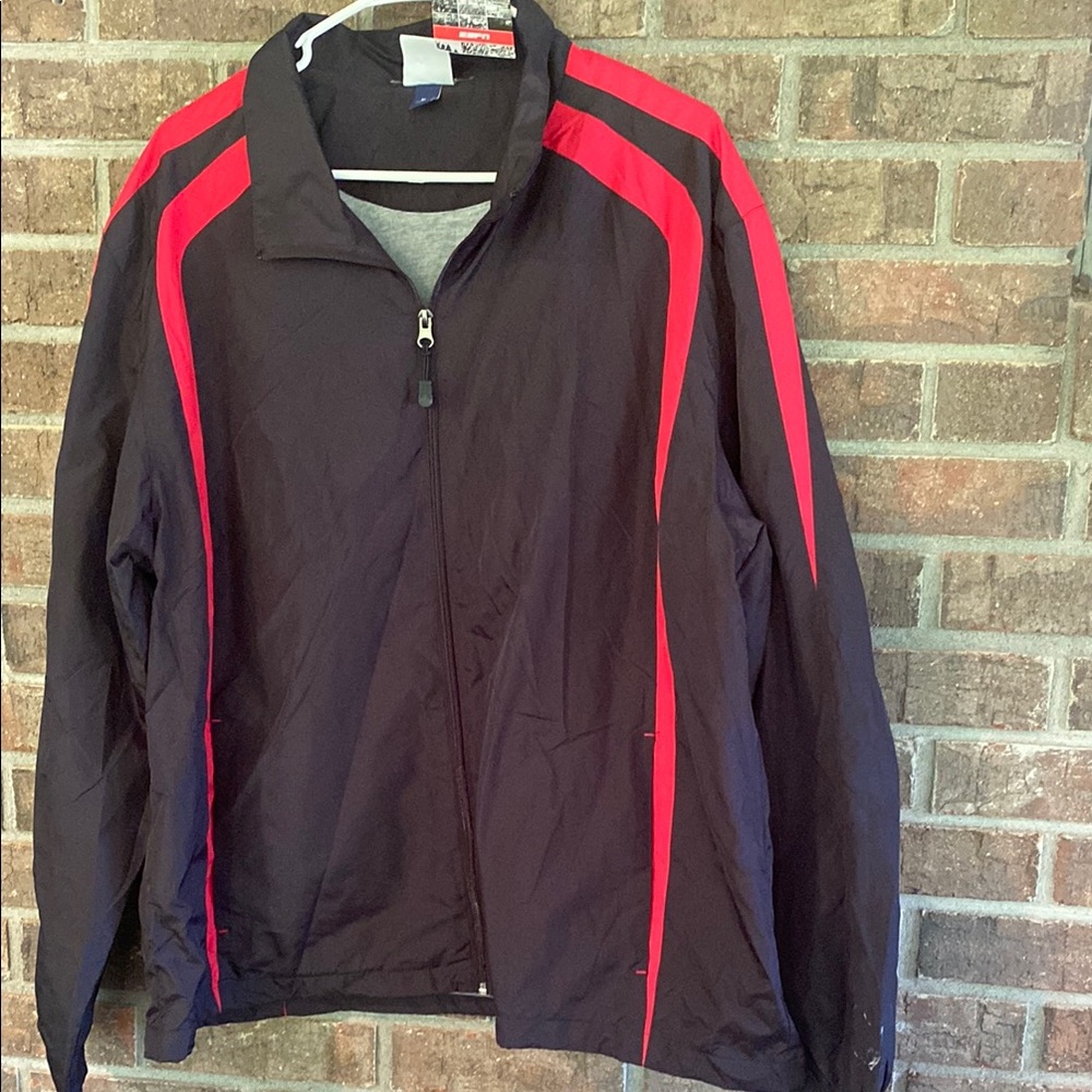 Men's Black and Red NFL Jacket NWT